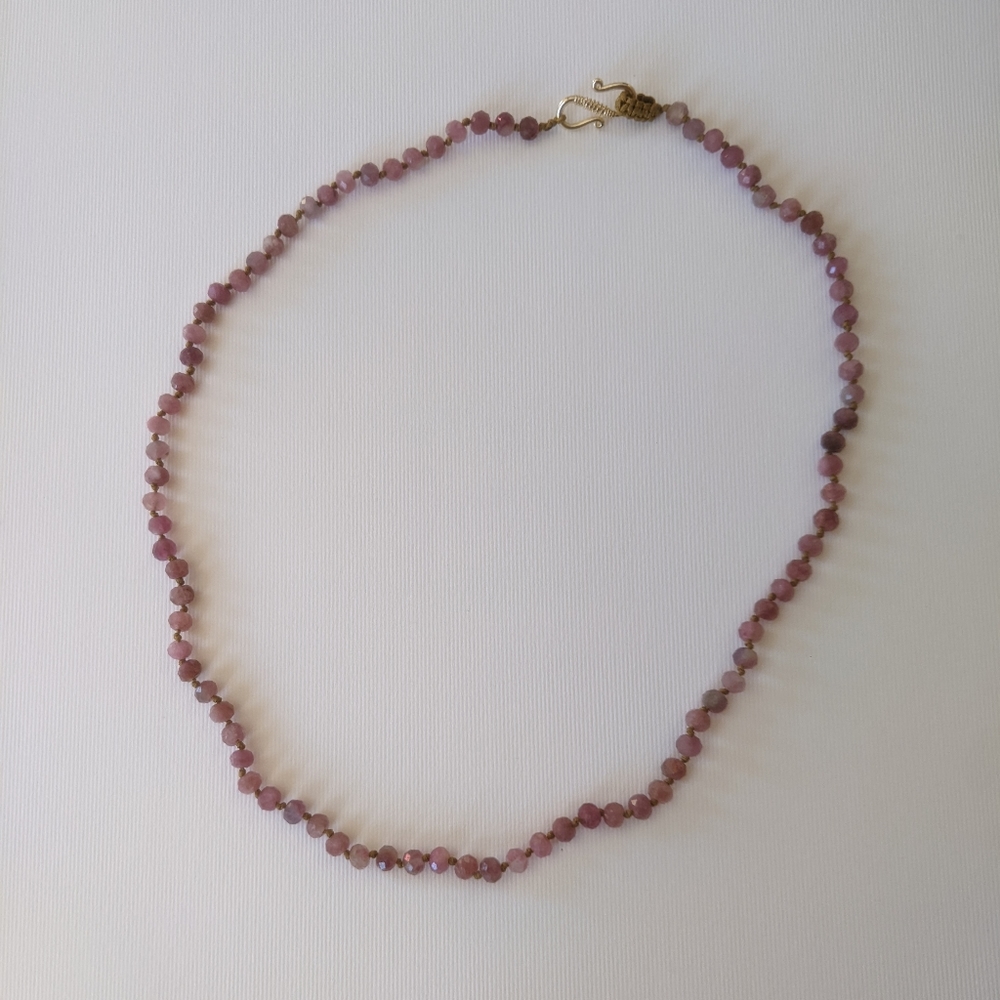 Vintage mini pink quartz choker necklace - Picture 15 of 16